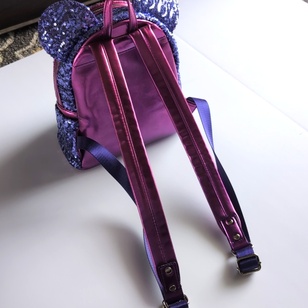 Disney Parks Loungefly Purple Potion Sequin Mini Backpack - Picture 6 of 16